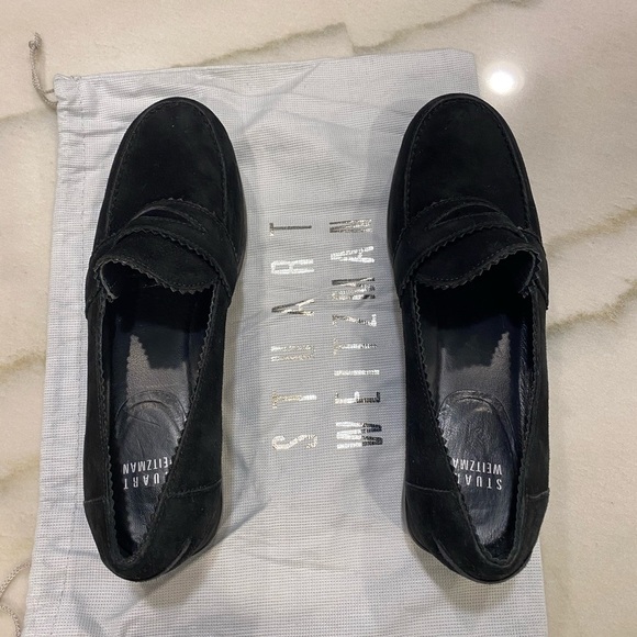 Stuart Weitzman Loafers Size 6 Black Suede Leather - Picture 15 of 15